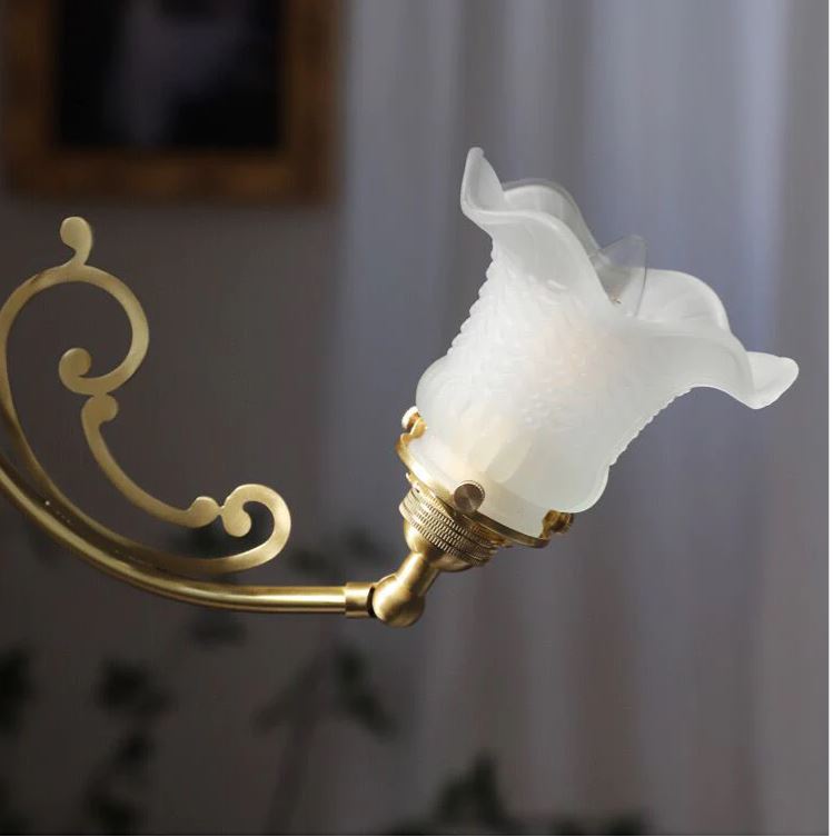 American Retro Flower Branch Crystal Chandelier Vintage Art Creative Small Pendant Light For Bedroom/Living Room