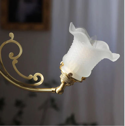 American Retro Flower Branch Crystal Chandelier Vintage Art Creative Small Pendant Light For Bedroom/Living Room
