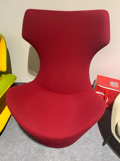 Modern Red Fabric Accent Chair