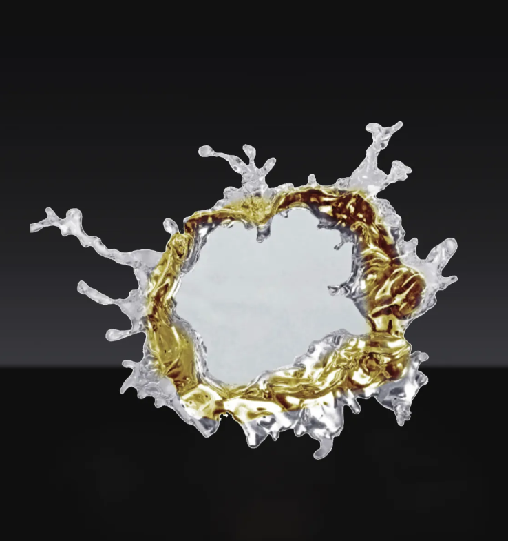 LYFAIRS x GORDON GU Art Ice Mirror Wall Lamp Princess Magic Mirror Light for Bathroom/Dressing Room/Bedroom