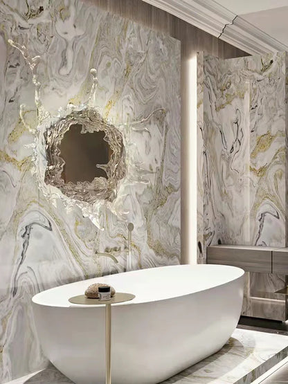 Designer Original Art Ice Mirror Wall Lamp Princess Magic Mirror Light for Bathroom/Dressing Room Women Bedroom Lighting Bathroom Mirror