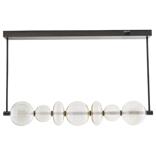 Suspension linéaire à LED moderne et simple pour salle à manger/îlot de cuisine