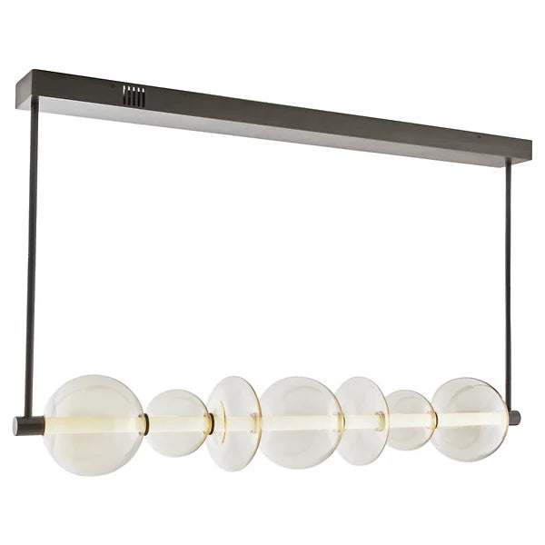Suspension linéaire à LED moderne et simple pour salle à manger/îlot de cuisine