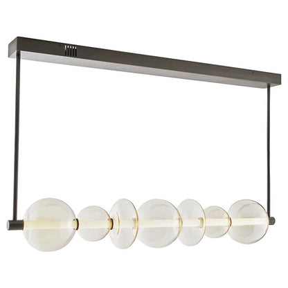 Suspension linéaire à LED moderne et simple pour salle à manger/îlot de cuisine