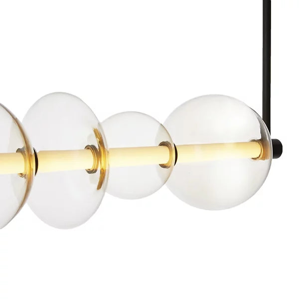 Suspension linéaire à LED moderne et simple pour salle à manger/îlot de cuisine