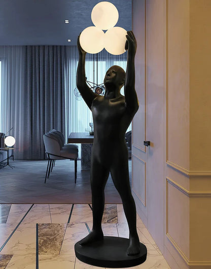 Black Light Holder Statue Floor Lamp