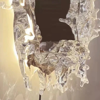 Designer Original Art Ice Mirror Wall Lamp Princess Magic Mirror Light for Bathroom/Dressing Room Women Bedroom Lighting Bathroom Mirror