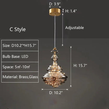 Modern Gray Glass Starry Sky Pendant Light Fixture for Dining Room/Bar/Kitchen Island