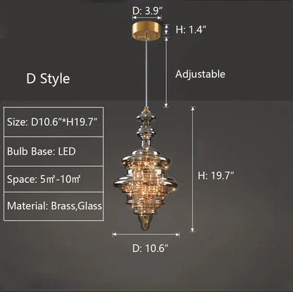 Modern Gray Glass Starry Sky Pendant Light Fixture for Dining Room/Bar/Kitchen Island
