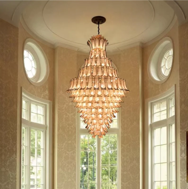 Extra Large Luxury Multi-tier Gold Crystal Chandelier for Stairs/Large High-ceiling Room