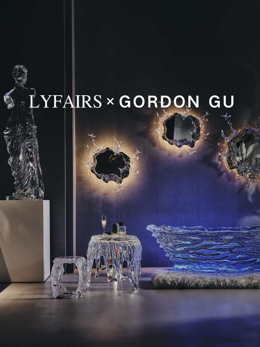 LYFAIRS x GORDON GU Art Ice Mirror Wall Lamp Princess Magic Mirror Light for Bathroom/Dressing Room/Bedroom