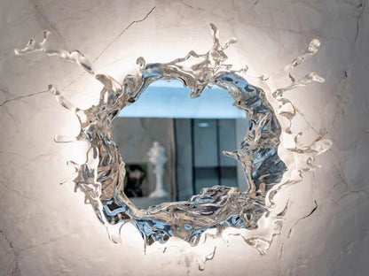Designer Original Art Ice Mirror Wall Lamp Princess Magic Mirror Light for Bathroom/Dressing Room Women Bedroom Lighting Bathroom Mirror