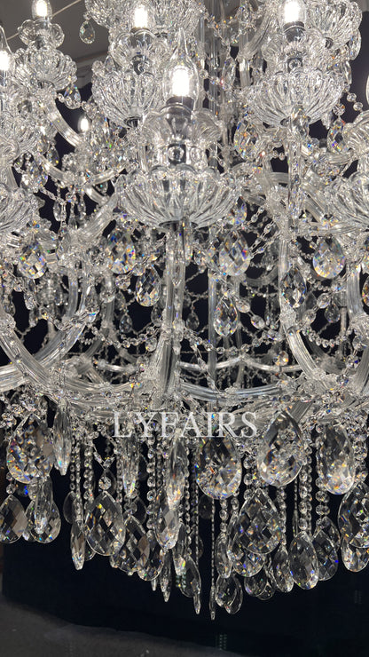 Extra Large Multi-tiered Candle Light Crystal Chandelier for Hotel/Restaurant