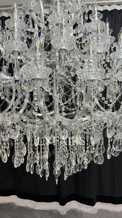 Extra Large Multi-tiered Candle Light Crystal Chandelier for Hotel/Restaurant