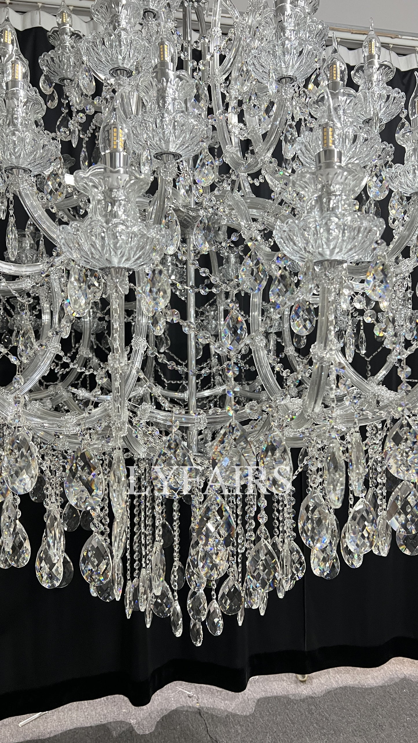 Extra Large Multi-tiered Candle Light Crystal Chandelier for Hotel/Restaurant