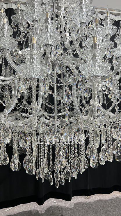 Extra Large Multi-tiered Candle Light Crystal Chandelier for Hotel/Restaurant