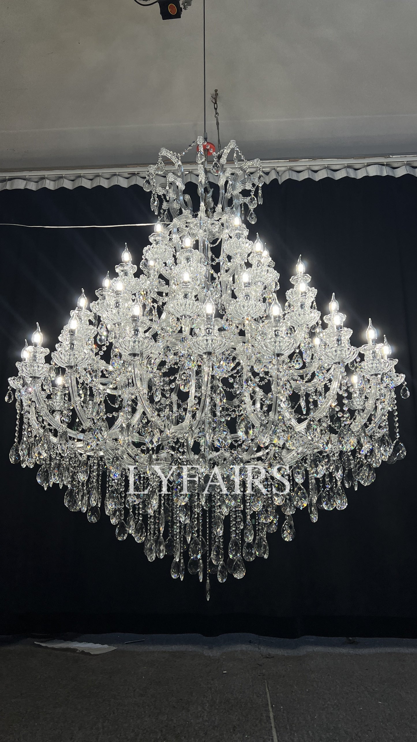 Extra Large Multi-tiered Candle Light Crystal Chandelier for Hotel/Restaurant