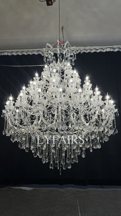 Extra Large Multi-tiered Candle Light Crystal Chandelier for Hotel/Restaurant