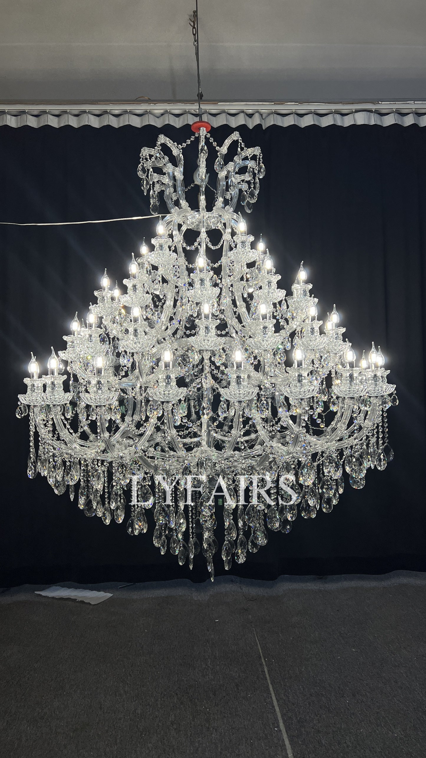 Extra Large Multi-tiered Candle Light Crystal Chandelier for Hotel/Restaurant