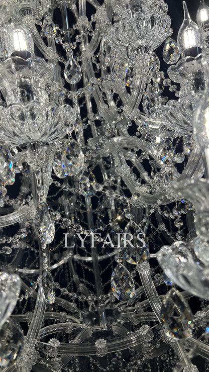 Extra Large Multi-tiered Candle Light Crystal Chandelier for Hotel/Restaurant