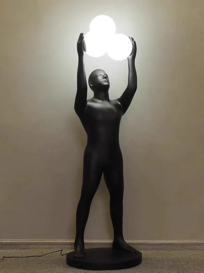 Black Light Holder Statue Floor Lamp