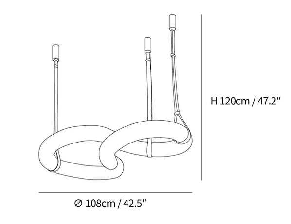Modern Infinity Alabaster Pendant Lamp for Low-ceiling