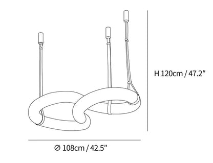 Modern Infinity Alabaster Pendant Lamp for Low-ceiling