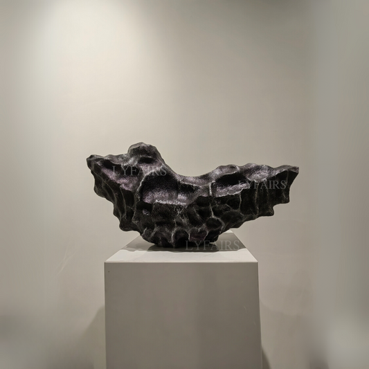 Modern Abstract Lava Rock-Inspired Sculpture