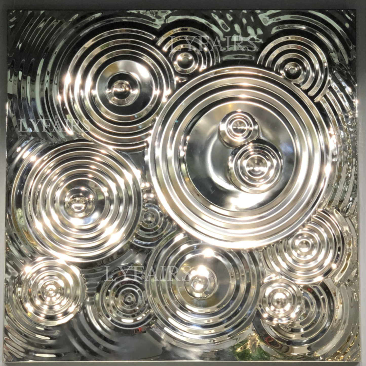 Modern Ripples Inspired Stainless Steel Wall Art Decor