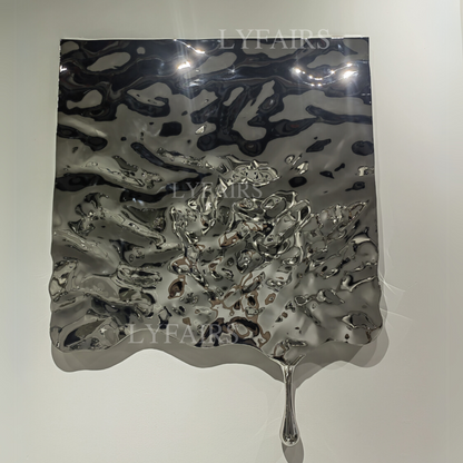 Elegant Water Droplet Ripples Stainless Steel Wall Mounted Decor