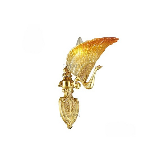 LYFAIRS x FH&Home Vintage Brass Peacock Wall Sconce
