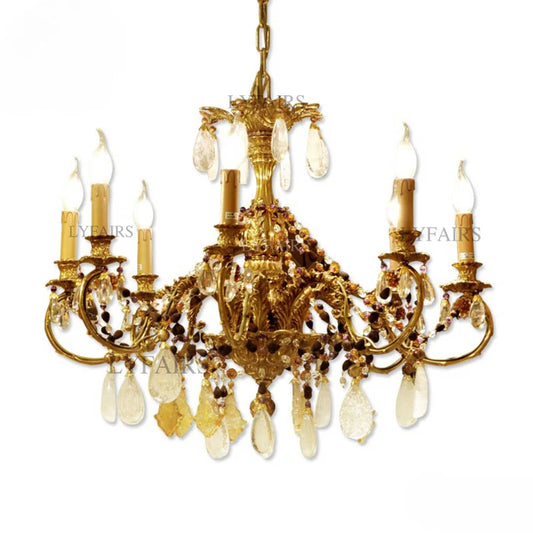 LYFAIRS x FH&Home Baroque Brass Candle Light Chandelier