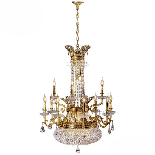 LYFAIRS x FH&Home Baroque Empire Candle Light Crystal Chandelier