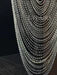 Luxury Waterfall Crystal Flush Mounted Chandelier for High Ceiling