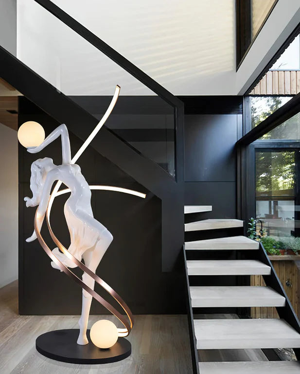 White Goddess Statue Floor Lamp