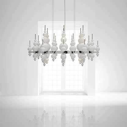 Minimalist Modern Creative Round/Linear Chandelier for Living/Dining Room