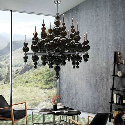 Minimalist Modern Creative Round/Linear Chandelier for Living/Dining Room