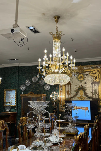 LYFAIRS x FH&Home Baroque Empire Candle Light Crystal Chandelier