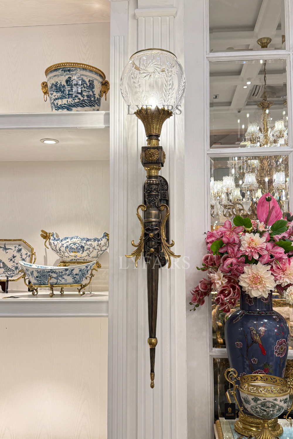 LYFAIRS x FH&Home French Gothic Revival Torch Wall Lamp