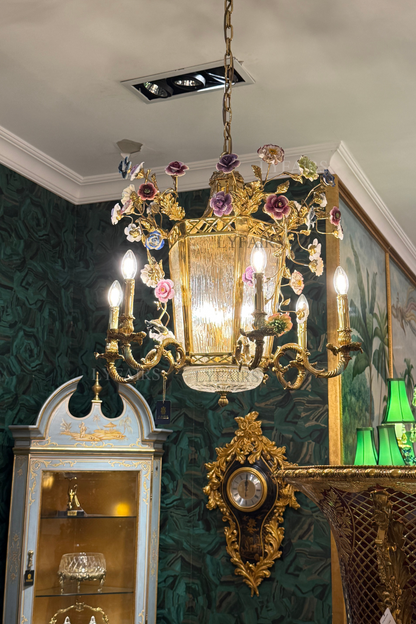 LYFAIRS x FH&Home Baroque Blossom Elegant Glass Chandelier
