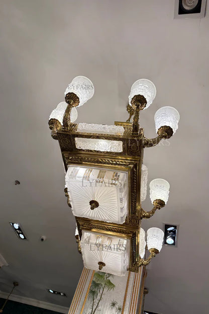 LYFAIRS x FH&Home Baroque Handcrafted Glass Chandelier for Dining Room