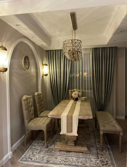 Post-modern Raindrop Crystal Chandelier Rectangle/Round Light Fixture for Living Room/Dining Table