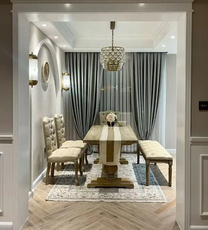 Post-modern Raindrop Crystal Chandelier Rectangle/Round Light Fixture for Living Room/Dining Table