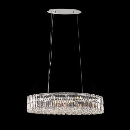 Modern Silver Ceiling Round/Rectangle Crystal Chandelier Set for Living Room/Dining Room/ Bedroom Decorative Light Fixture