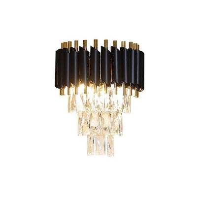 Modern Elegant Tiered Crystal Wall Light for Bedroom/Living Room/Dining Room