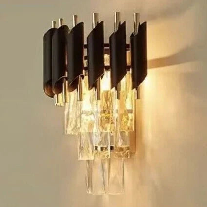 Modern Elegant Tiered Crystal Wall Light for Bedroom/Living Room/Dining Room