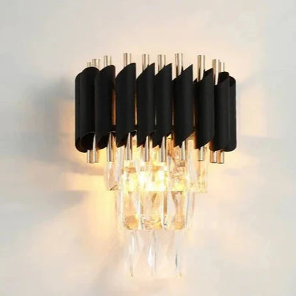 Modern Elegant Tiered Crystal Wall Light for Bedroom/Living Room/Dining Room