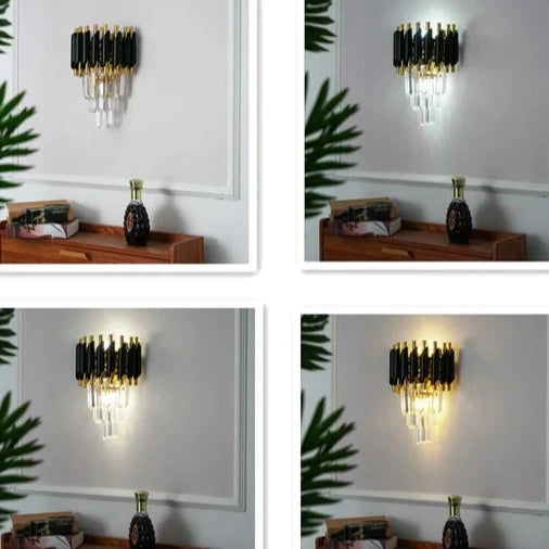 Modern Elegant Tiered Crystal Wall Light for Bedroom/Living Room/Dining Room