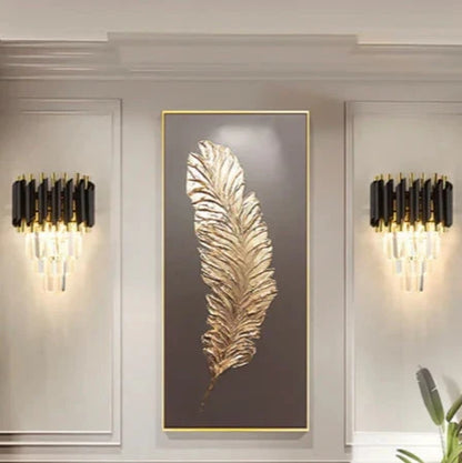 Modern Elegant Tiered Crystal Wall Light for Bedroom/Living Room/Dining Room