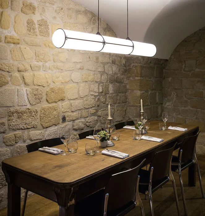 Modern Cylindrical Chandelier for Dining Room/Kitchen Island